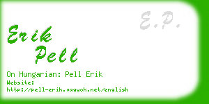 erik pell business card